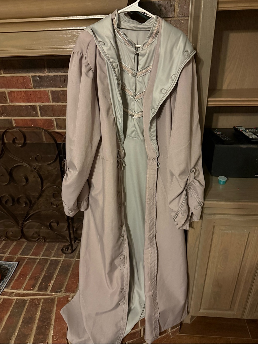 Light Mauve Hooded Long Coat - Women